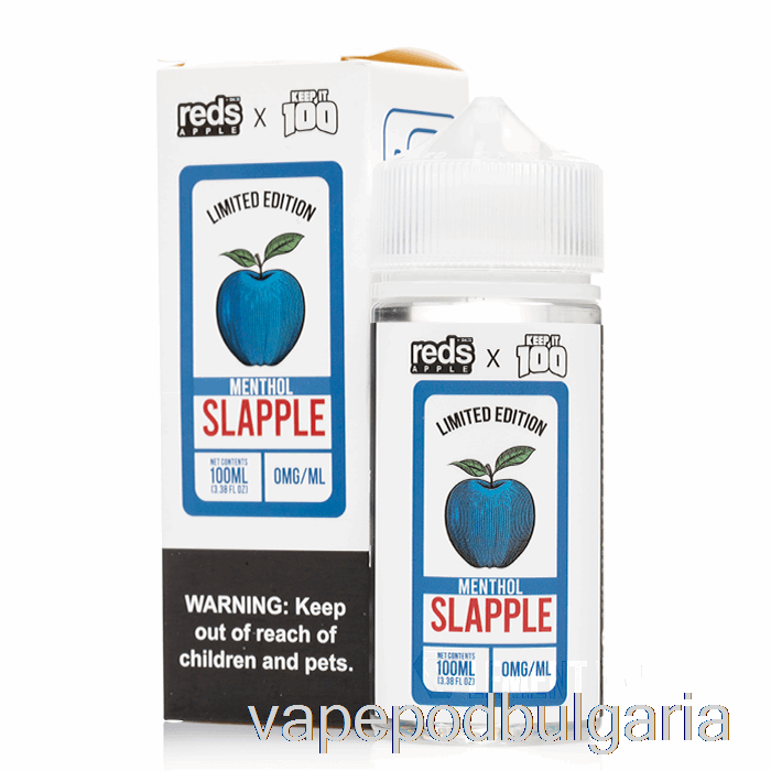 Vape 10000 Дръпки Slapple Menthol - 7 Daze X Keep It 100 - 100ml 0mg